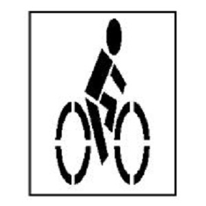 Bicycle Lane Symbol Stencil - 1/16"